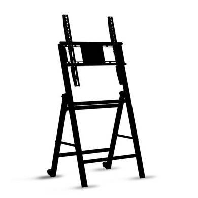 Soporte de piso Flip - plegable, para pantalla de 32 a 86 pulgadas en posición vertical u horizontal, acero (Resistencia 50 kgs) BROBOTIX 6005217 Soporte de piso Flip - plegable, para pantalla de 32 a 86 pulgadas en posición vertical u horizontal, acero (Resistencia 50 kgs) BROBOTIX 6005217